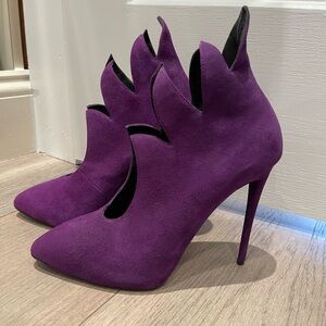 giuseppe zattoni purple suade flame heel